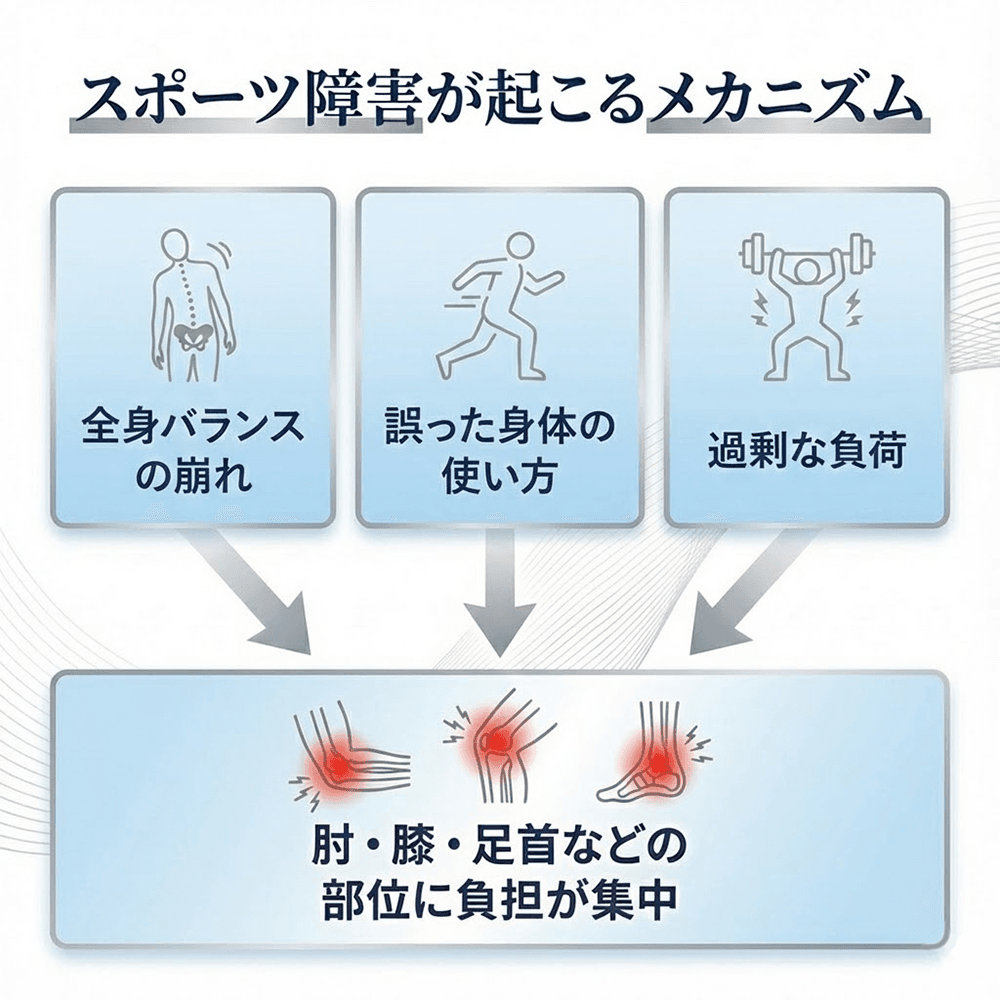 スポーツ障害のメカニズム図解
